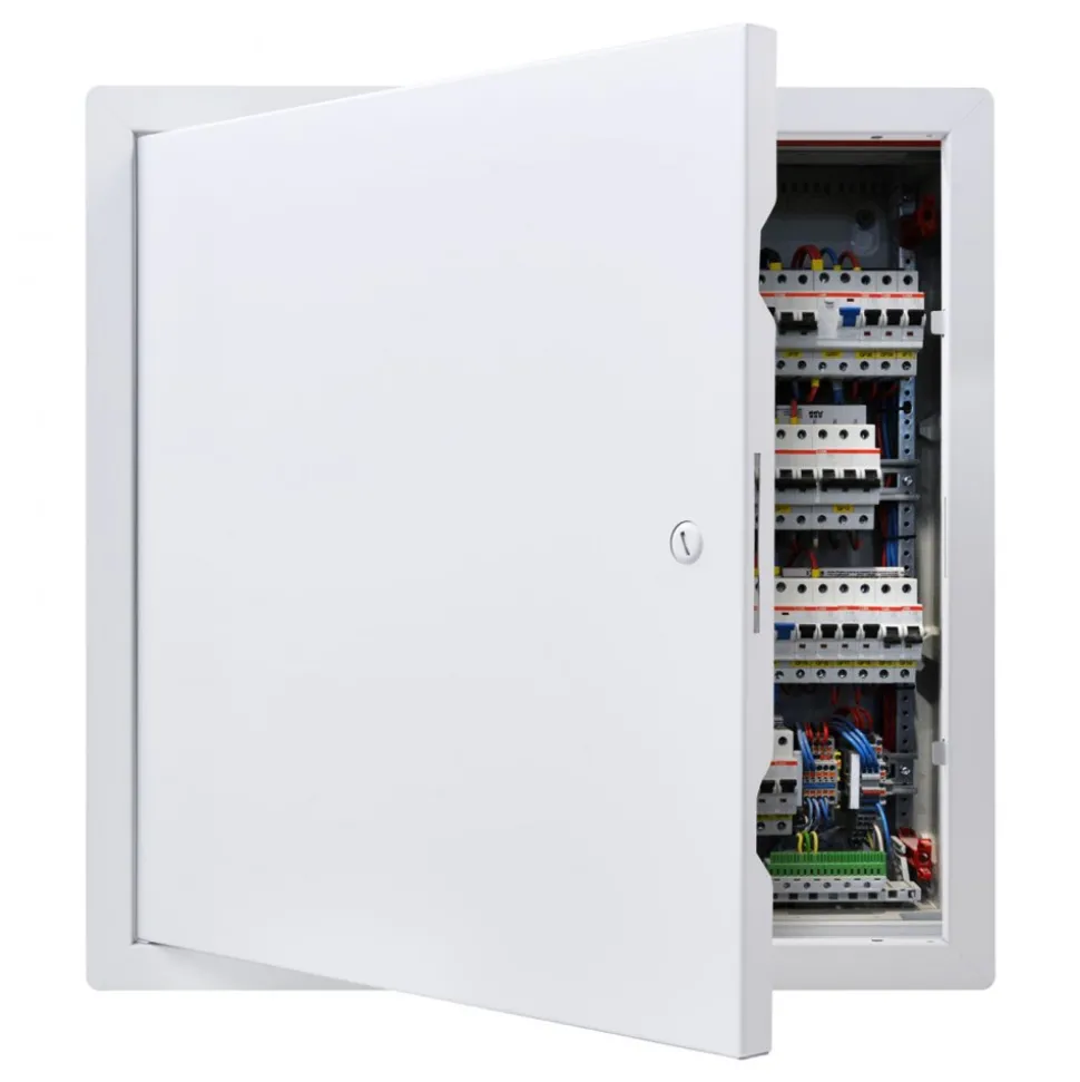 VEVOR Access Panel for Drywall, 15.2 x 15.2 in Galvanized Steel Access Door, Easy Install Hinged Service Panel with Screwdriver Latch, for Ceiling Plumbing Electrical, 14.4 x 14.4 in Cutout Size White
