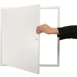 VEVOR Access Panel for Drywall & Ceiling, 24 x 24 Inch Plumbing Access Panels, Reinforced Access Door, Heavy-Duty Steel Wall Hole Cover, Easy Install Removable Hinged Panel for Wiring & Cables, Silver