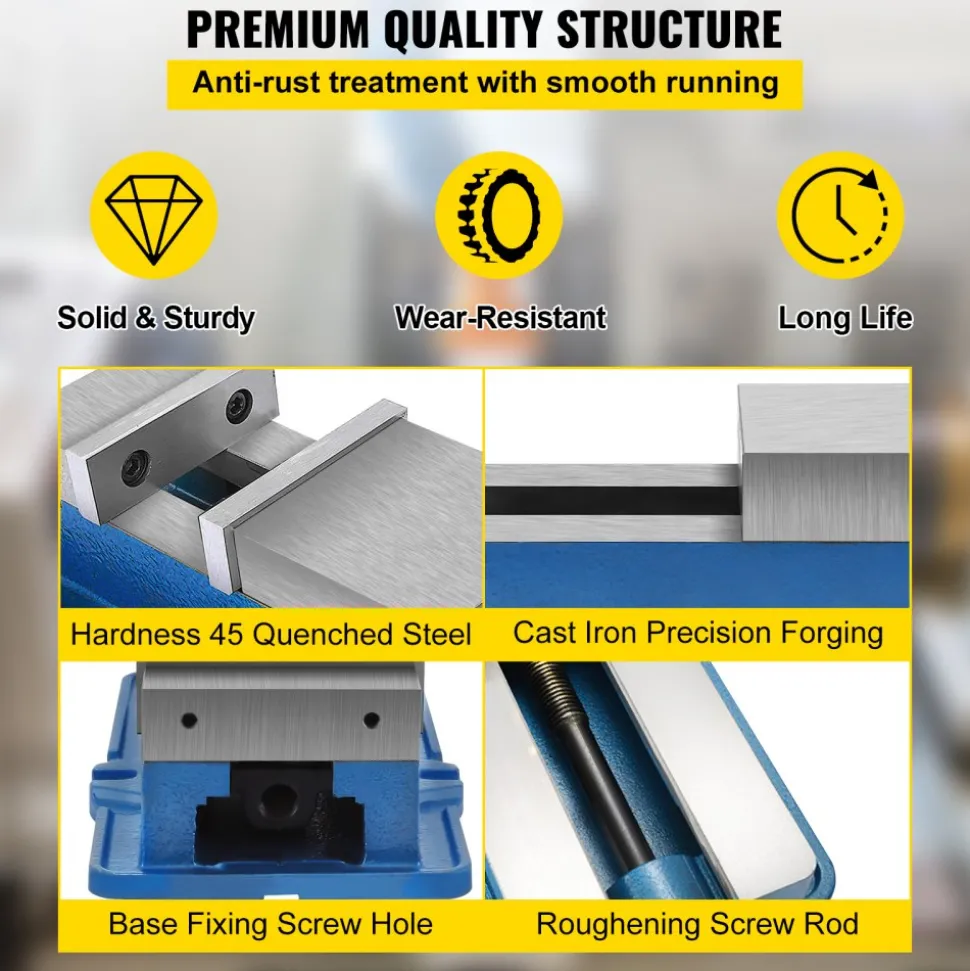 VEVOR 6'' ACCU Lock Vise for Precision, Milling Vice with 6 Inch Jaw for Drill Press, Milling & Drilling Bench Clamp Vice
