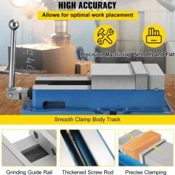 VEVOR 6'' ACCU Lock Vise for Precision, Milling Vice with 6 Inch Jaw for Drill Press, Milling & Drilling Bench Clamp Vice
