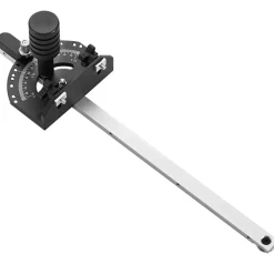 VEVOR Accurate Miter Gauge, Fits Slots 3/4'' x 3/8'', Crafted from Aluminum Alloy, Features 15 Adjustable Angle Stops, Spring-Loaded Plunger & Detachable Disc, Ideal for Woodwork & Table Saws