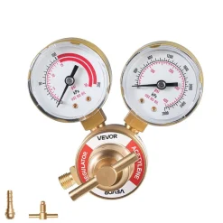 VEVOR Acetylene Regulator, Precise Acetylene Regulator, 0-400PSI Welding Gas Gauge with CGA-200 Inlet Connection & 9/16