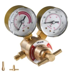 VEVOR Acetylene Regulator, Precise Acetylene Regulator, 0-400PSI Welding Gas Gauge with CGA-200 Inlet Connection & 9/16