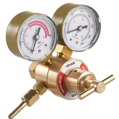 VEVOR Acetylene Regulator, Precise Acetylene Regulator, 0-400PSI Welding Gas Gauge with CGA-200 Inlet Connection & 9/16