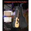 VEVOR Acoustic Guitar Hard Case, 43.31 in Gourd-Shaped Guitar Hard Case, With Lock Latch Key Handle, PVC Padding Soft Lining Water-Resistant Hard Shell Guitar Case, for 39-41 in Acoustic Guitar, Black