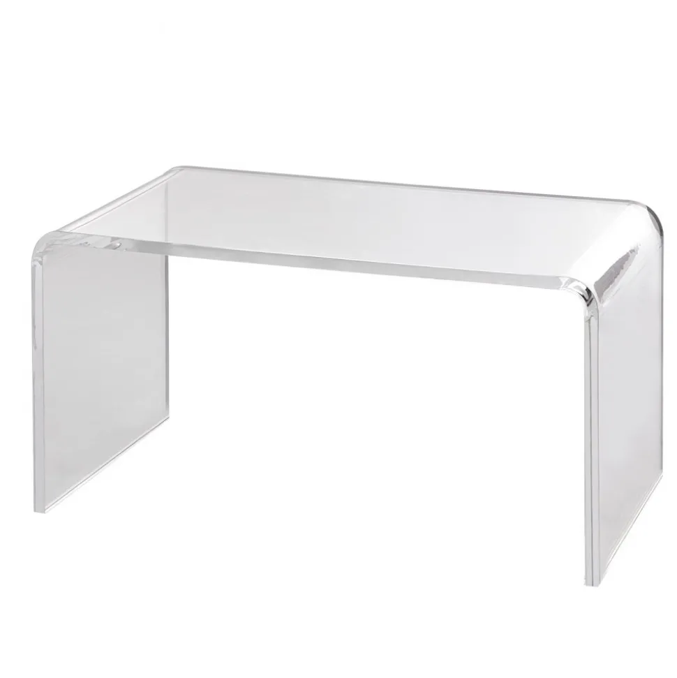 VEVOR Acrylic Coffee Table, C-Shaped Clear Acrylic End Table, 16.3 inch high Transparent Acrylic Side Table, for Coffee, Drink, Food, Snack used in Living Room, Courtyard, Terrace