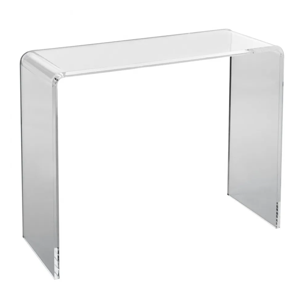 VEVOR Acrylic Console Table, Clear Acrylic End Table, Transparent Acrylic Side Table 37.95x15x29.13 inch, for Foyer, Living Room, Dining Room