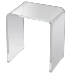 VEVOR Acrylic End Table, C-Shaped Lucite Side Table, Clear Acrylic Side Table for Drink, Food, Snack used in Living Room, Bedroom, and Study