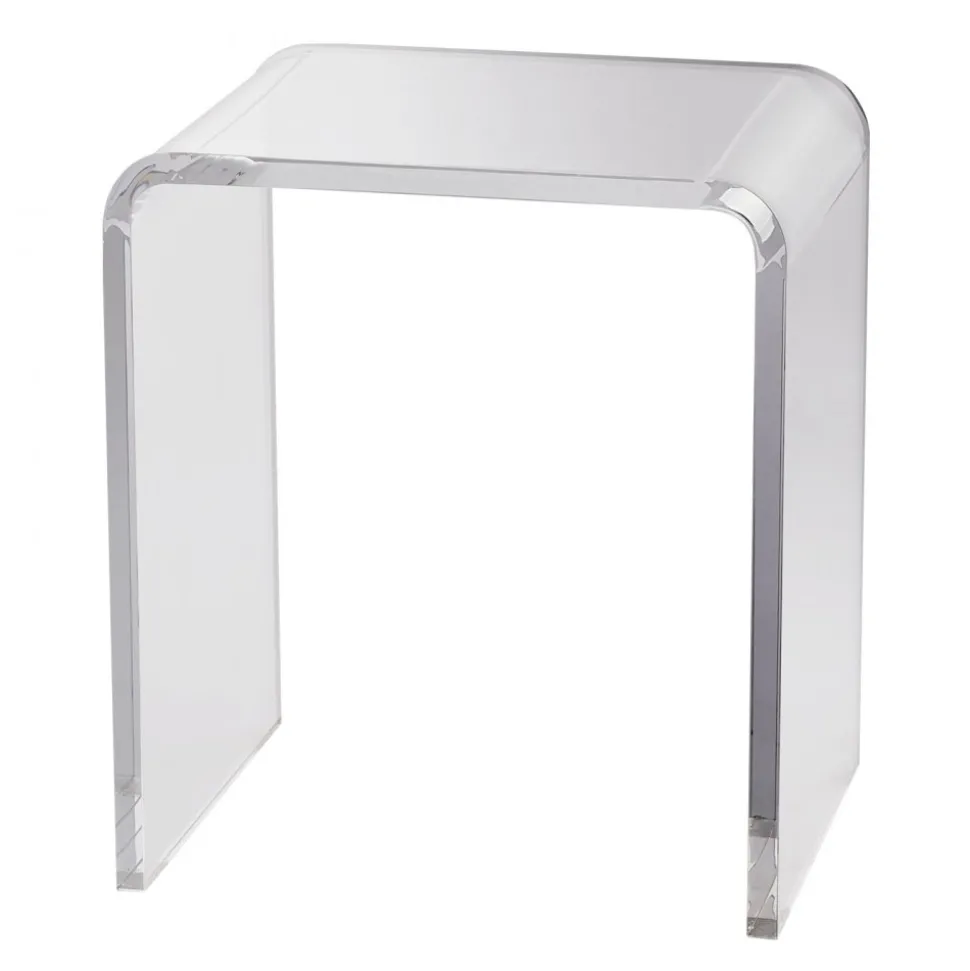 VEVOR Acrylic End Table, C-Shaped Lucite Side Table, Clear Acrylic Side Table for Drink, Food, Snack used in Living Room, Bedroom, and Study