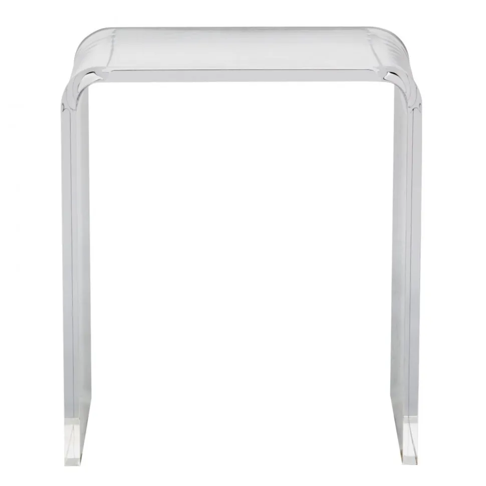VEVOR Acrylic End Table, C-Shaped Lucite Side Table, Clear Acrylic Side Table for Drink, Food, Snack used in Living Room, Bedroom, and Study