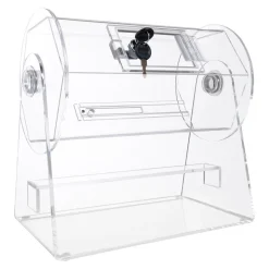 VEVOR Acrylic Raffle Drum, Professional Raffle Ticket Spinning Cage with 2 Keys, Transparent Lottery Spinning Drawing, Holds 2500 Tickets or 100 Raffle Balls,Raffle Ticket Box for Lottery Games Bingo