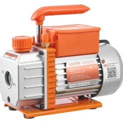 VEVOR AC Vacuum Pump and Gauge Set, 3.5 CFM 1/4 HP, Single Stage Rotary Vane HVAC Vacuum Pump, A/C Manifold Gauge Kit, for R134a R22 R410a R1234YF R32, with Carry Bag, for Auto HVAC Air Conditioning