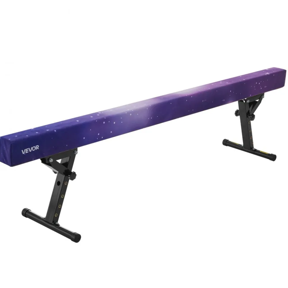 VEVOR Adjustable Balane Beam for Kids, 8FT Gymnastics Beam, High and Low Floor Beams of 5 Adjustable Heights for All Gymnastic Levels, Professional Gymnastic Equipment for Home and Gym Center, Galaxy