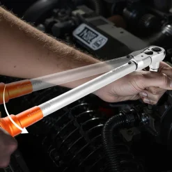 VEVOR Adjustable Click Torque Wrench, 1/2 Inch Drive, 20-160 lbf-ft/27.1-216.8 N.m, Dual-direction and Dual Range Scales, 72-Tooth, ±2% Precision, with Adapter Interchangeable Jaw and Ratchet Head
