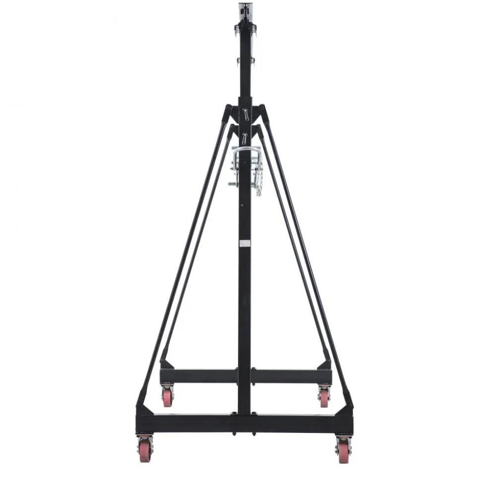 VEVOR Adjustable Gantry Crane, 5000 lbs Capacity, Portable Shop Lift Hoist with 100.4-147.6 in Height Adjustable, Manual Trolley, Locking Wheels, Steel Construction, for Factory Warehouse Auto Repair