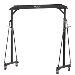 VEVOR Adjustable Gantry Crane, 2200 lbs Capacity, Portable Shop Lift Hoist with 95.7