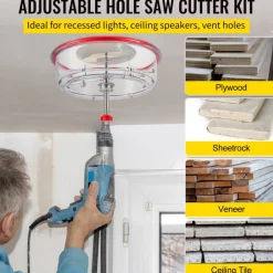 VEVOR Adjustable Hole Saw Cutter Kit, 1-5/8