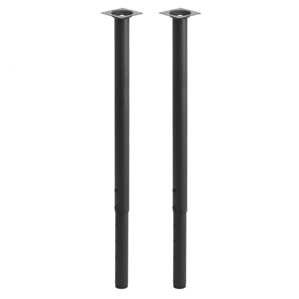 VEVOR Adjustable Table Legs, 24-40 in Round Steel Furniture Legs, 1200 lbs Max Load Heavy Duty, Quick Installation, Ideal for Home Office Desk DIY, Coffee Dinner Bar Tables, Workbenches, 4 PCS, Black