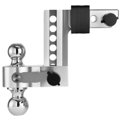 VEVOR Adjustable Trailer Hitch, 6-Inch Drop Hitch, Tri-Ball Mount for 2-Inch Hitch Receiver, Trailer Ball Size 1-7/8", 2" and 2-5/16", Max 15000 lbs Ball Hitch, Towing Hitch for RVs, ATVs, and Trucks