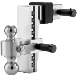 VEVOR Adjustable Trailer Hitch, 8-Inch Drop Hitch, Tri-Ball Mount for 2.5-Inch Hitch Receiver, Trailer Ball Size 1-7/8