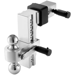 VEVOR Adjustable Trailer Hitch, 8-Inch Drop Hitch, Tri-Ball Mount for 2.5-Inch Hitch Receiver, Trailer Ball Size 1-7/8