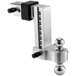 VEVOR Adjustable Trailer Hitch, 8-Inch Drop Hitch, Tri-Ball Mount for 2.5-Inch Hitch Receiver, Trailer Ball Size 1-7/8