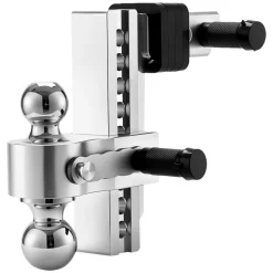 VEVOR Adjustable Trailer Hitch, 8-Inch Drop Hitch, Tri-Ball Mount for 2-Inch Hitch Receiver, Trailer Ball Size 1-7/8