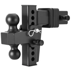 VEVOR Adjustable Trailer Hitch, Fit 2.5 Inch Receiver, Trailer Hitch Mount with 2 Inch & 2-5/16 Inch Balls, 28000 lbs GTW, 6 Inch Drop, Towing Ball Mounts for RVs, Off-Road Vehicles and Trucks, Black