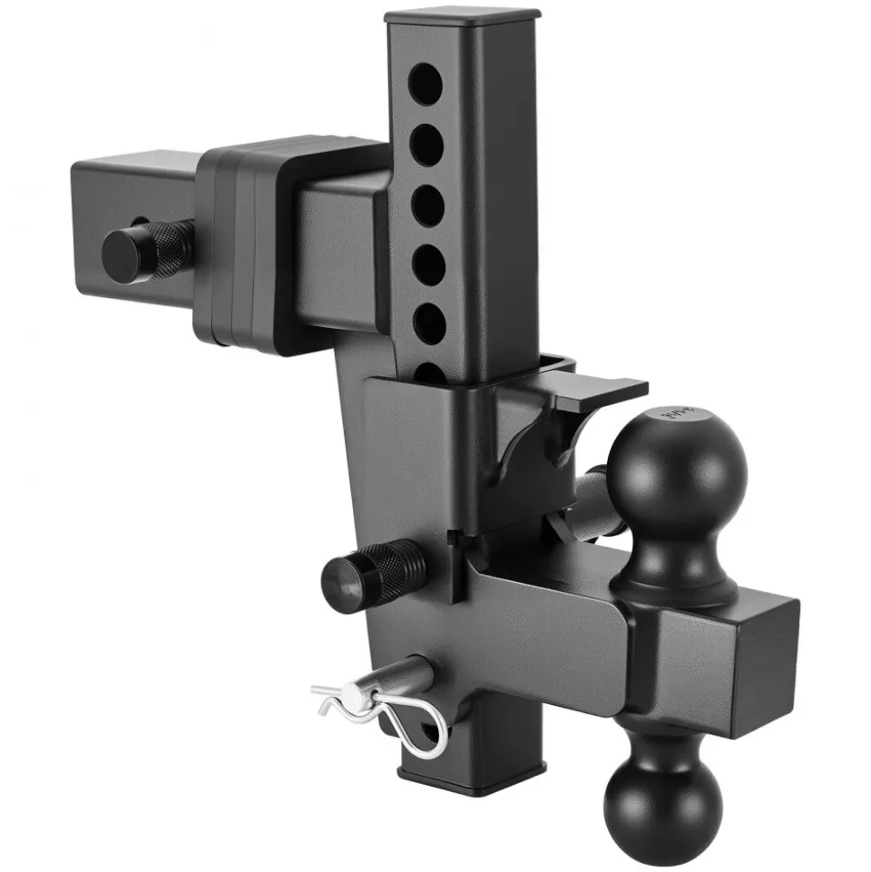 VEVOR Adjustable Trailer Hitch, Fit 2.5 Inch Receiver, Trailer Hitch Mount with 2 Inch & 2-5/16 Inch Balls, 21000 lbs GTW, 9 Inch Drop, Towing Ball Mounts for RVs, Off-Road Vehicles and Trucks, Black