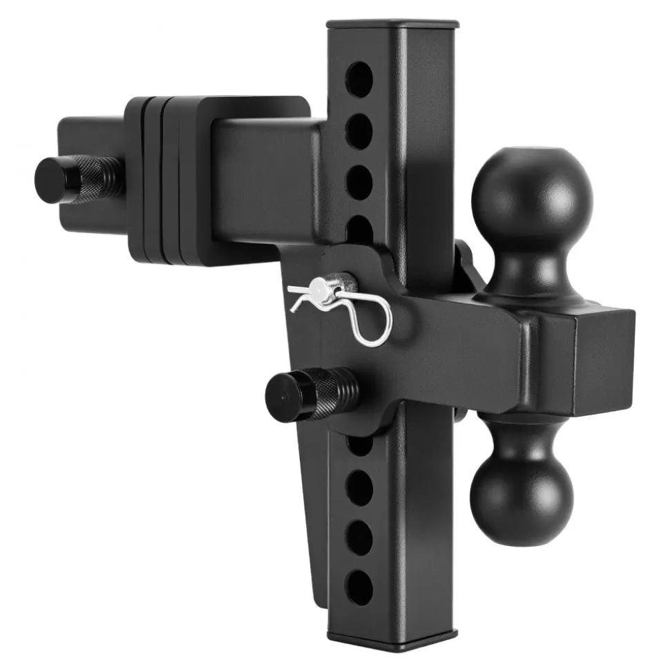 VEVOR Adjustable Trailer Hitch, Fit 2.5 Inch Receiver, Trailer Hitch Mount with 2 Inch & 2-5/16 Inch Balls, 28000 lbs GTW, 8 Inch Drop, Towing Ball Mounts for RVs, Off-Road Vehicles and Trucks, Black