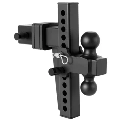 VEVOR Adjustable Trailer Hitch, Fit 2.5 Inch Receiver, Trailer Hitch Mount with 2 Inch & 2-5/16 Inch Balls, 18500 lbs GTW, 10 Inch Drop, Towing Ball Mounts for RVs, Off-Road Vehicles and Trucks, Black