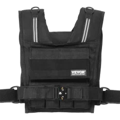 VEVOR Adjustable Weighted Vest, 35lb Weight Vest with Iron Weights, Shoulder Pad, and Reflective Stripe, Body Weight Vest Exercise Set for Men Women, Workout Equipment for Strength Training Running