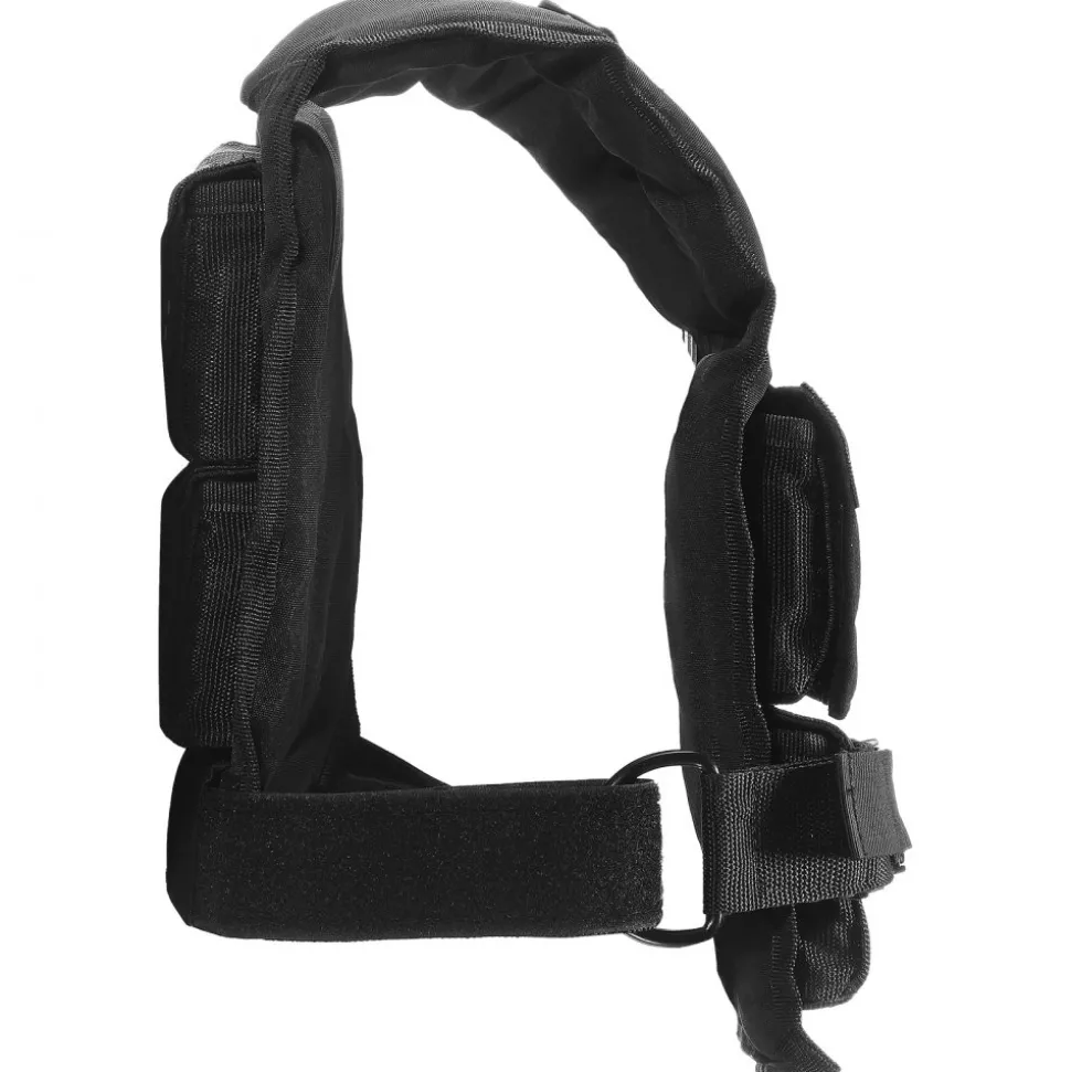 VEVOR Adjustable Weighted Vest, 35lb Weight Vest with Iron Weights, Shoulder Pad, and Reflective Stripe, Body Weight Vest Exercise Set for Men Women, Workout Equipment for Strength Training Running