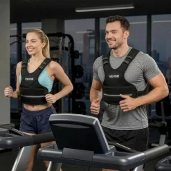 VEVOR Adjustable Weighted Vest, 20-32 lbs Comfortable X-Shape Body Weight Vest Set with 6 Weight Packs and Reflective Stripe, for Men Women, Workout Equipment for Strength Training Running Jogging