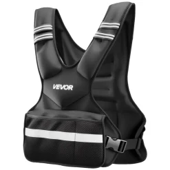 VEVOR Adjustable Weighted Vest, 24-40 lbs Comfortable X-Shape Body Weight Vest Set with 8 Weight Packs and Reflective Stripe, for Men Women, Workout Equipment for Strength Training Running Jogging
