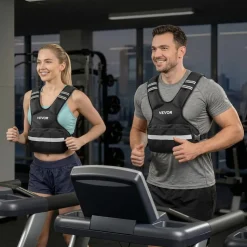 VEVOR Adjustable Weighted Vest, 24-40 lbs Comfortable X-Shape Body Weight Vest Set with 8 Weight Packs and Reflective Stripe, for Men Women, Workout Equipment for Strength Training Running Jogging
