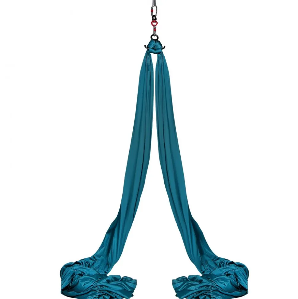 VEVOR Aerial Silk & Yoga Swing, 8.7 Yards, Aerial Yoga Hammock Kit with 100gsm Nylon Fabric, Full Rigging Hardware & Easy Set-up Guide, Antigravity Flying for All Levels Fitness Bodybuilding, Green