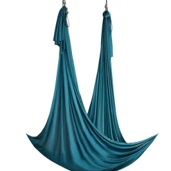 VEVOR Aerial Silk & Yoga Swing, 11 Yards, Aerial Yoga Hammock Kit with 100gsm Nylon Fabric, Full Rigging Hardware & Easy Set-up Guide, Antigravity Flying for All Levels Fitness Bodybuilding, Green