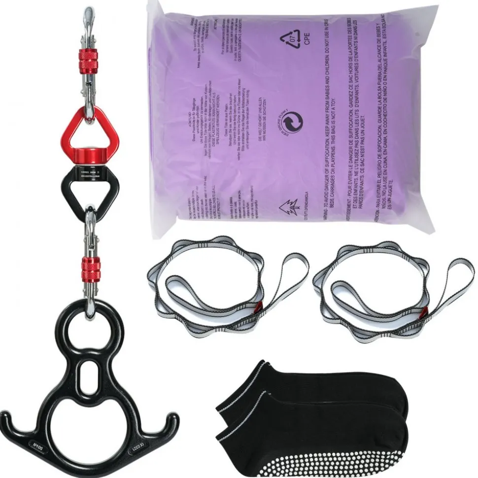 VEVOR Aerial Silk & Yoga Swing, 8.7 Yards, Aerial Yoga Hammock Kit with 100gsm Nylon Fabric, Full Rigging Hardware & Easy Set-up Guide, Antigravity Flying for All Levels Fitness Bodybuilding, Purple