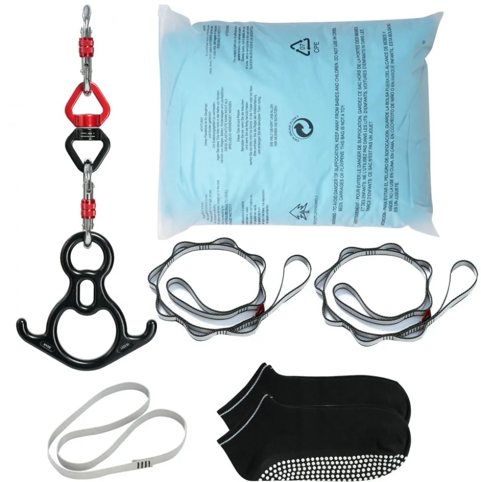 VEVOR Aerial Silk & Yoga Swing, 11 Yards, Aerial Yoga Hammock Kit with 100gsm Nylon Fabric, Full Rigging Hardware & Easy Set-up Guide, Antigravity Flying for All Levels Fitness Bodybuilding, Blue