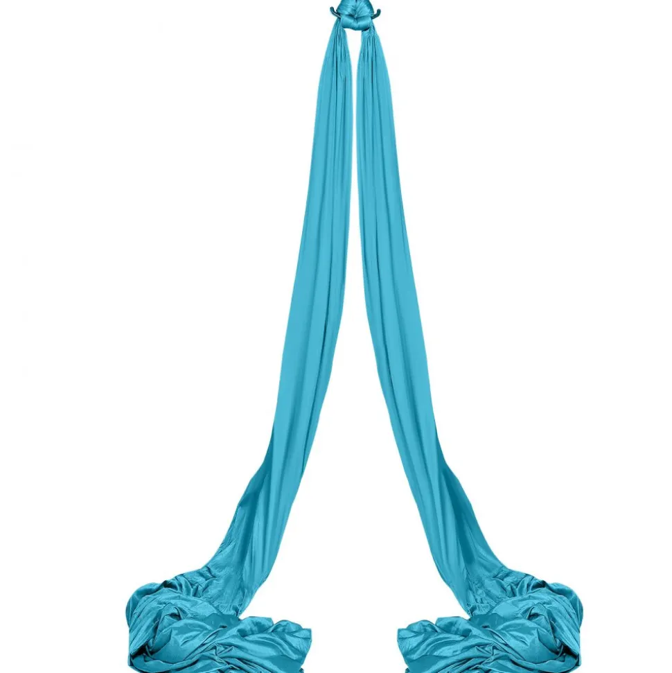 VEVOR Aerial Silk & Yoga Swing, 11 Yards, Aerial Yoga Hammock Kit with 100gsm Nylon Fabric, Full Rigging Hardware & Easy Set-up Guide, Antigravity Flying for All Levels Fitness Bodybuilding, Blue