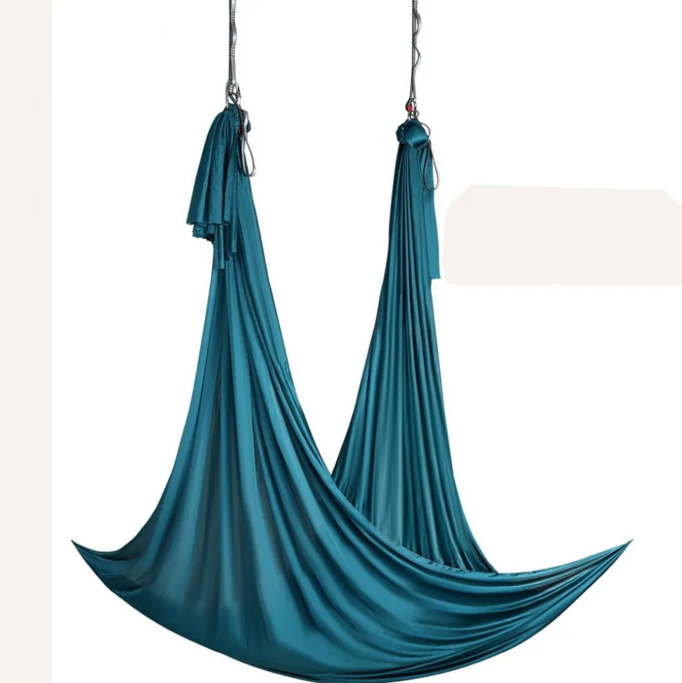 VEVOR Aerial Yoga Hammock & Swing, 5.5 Yards, Aerial Yoga Starter Kit with 100gsm Nylon Fabric, Full Rigging Hardware & Easy Set-up Guide, Antigravity Flying for All Levels Fitness Bodybuilding, Green