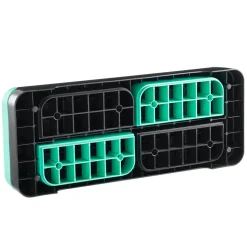 VEVOR Aerobic Exercise Step Platform, 28-Inch Workout Aerobic Stepper, Height Adjustable Fitness Training Step Deck Trainer with 4 Risers, Non-Slip Surface Bench for Home Gym Cardio Strength, Green