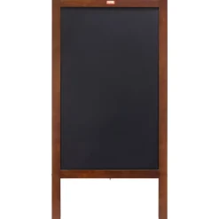VEVOR A Frame Chalkboard Sign, Double-Sided Sidewalk Signs, Freestanding Vintage Wooden Chalk Board with Chalks & Magnetic Eraser, Rustic Brown Outdoor Sandwich Board, 20"x40", Kitchen Home Wedding