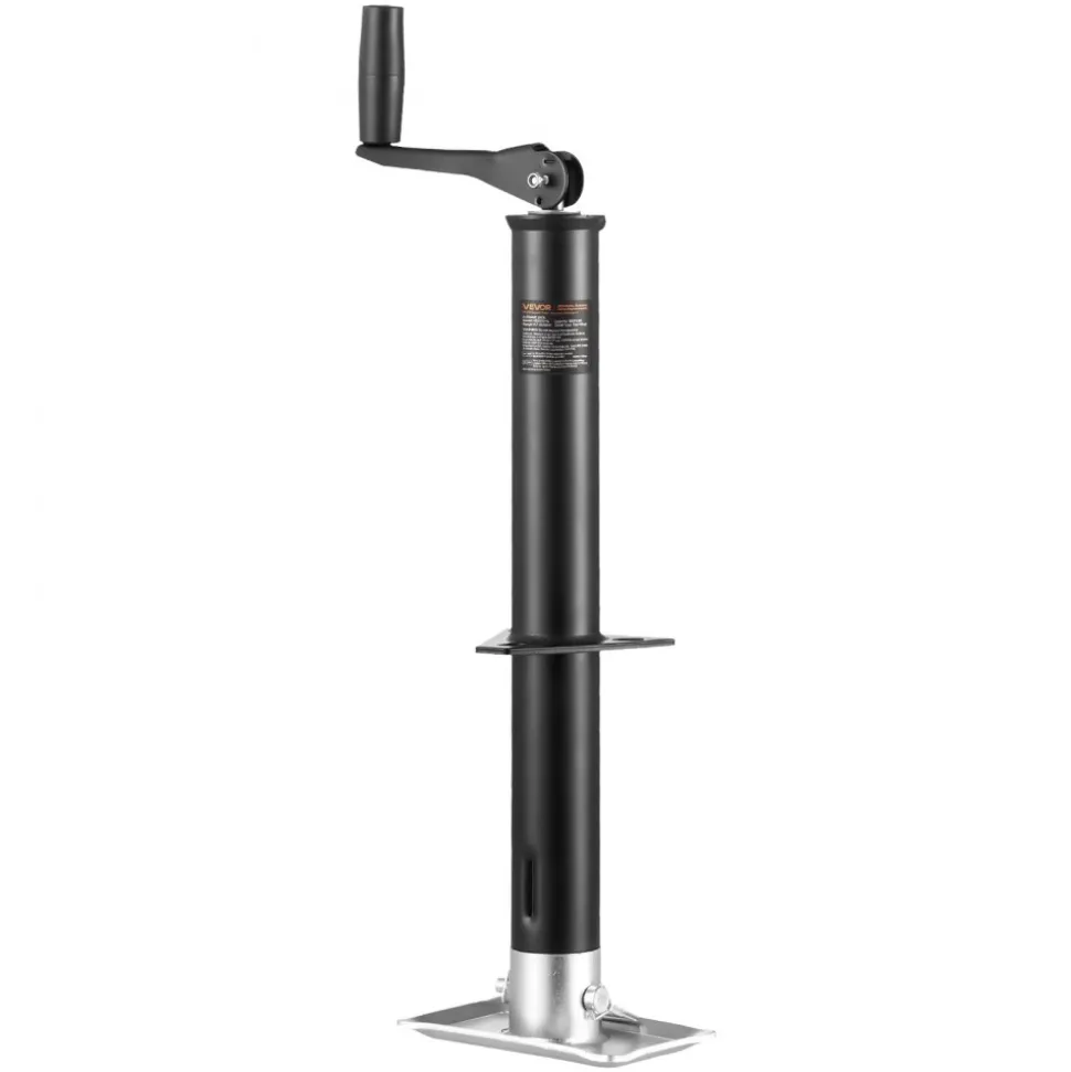 VEVOR A-Frame Trailer Jack, 2000 lbs Dynamic Load Capacity, Trailer Jack Stand with Handle & Rectangular Footpad, 15-inch Vertical Travel, Suitable for RV, Horse, Utility Trailers, Yacht Trailers