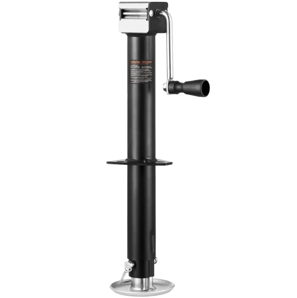 VEVOR A-Frame Trailer Jack, 5000 lbs Dynamic Load Capacity, Trailer Jack Stand with Handle & Rectangular Footpad, 15-inch Vertical Travel, Suitable for RV, Horse, Utility Trailers, Yacht Trailers