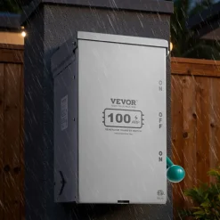 VEVOR 100A Generator Transfer Switch, 24000W Manual Transfer Switch, Heavy Duty Double-Throw Power Transfer Switch 120/240V, Meeting NEMA 3R Standards, for Outdoor, Indoor, and Portable Generator