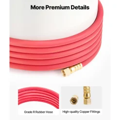 VEVOR Air Acetylene Torch Hose, 3/16-Inch x 12FT Acetylene Welding Hose with 3/8
