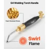 VEVOR Air Acetylene Torch Kit, Acetylene Gas Welding Tool with 11.8FT Rubber Hose, Self-Lighting Welding Tip & CGA200 Regulator, Swirl Frame Brazing Torch Kit with Cylinder Stand for Metalworking