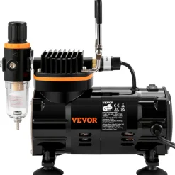 VEVOR Airbrush Ensemble, Expert Airbrush Kit with Compressor, Multi-Use Dual-Action Gravity Feed Airbrush System for Art, Nails, Cookies, Tattoos